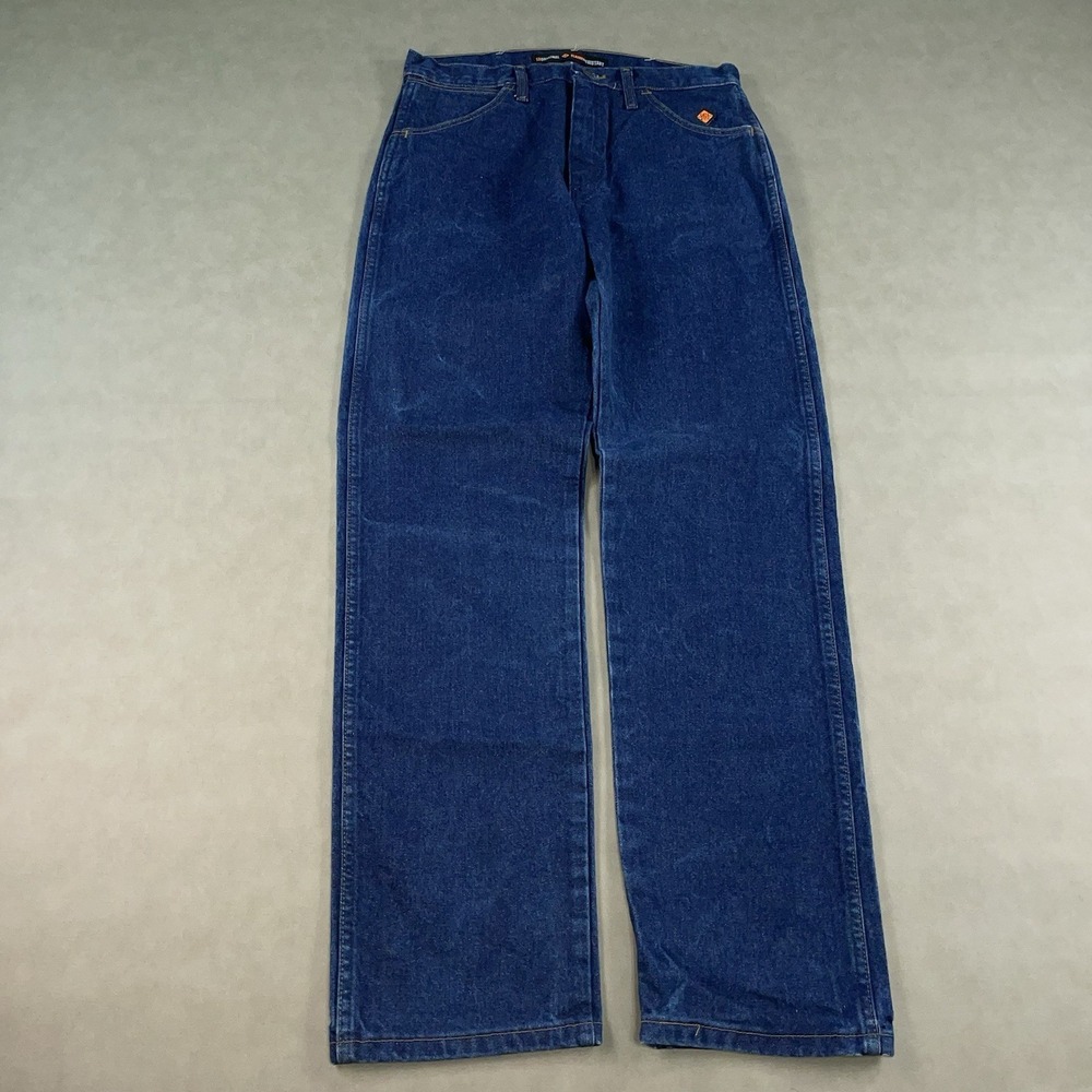 Wrangler FR Jeans Men's 33x34 Blue Flame Resistant Original Fit FR13MWZ